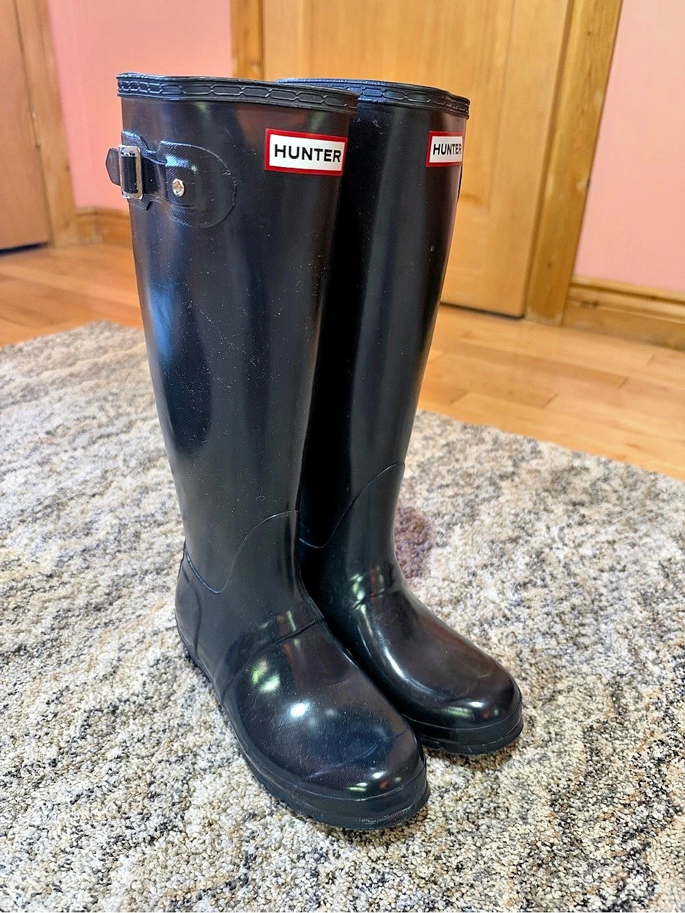 Hunter Original Gloss Tall Rain Boots Blue US 39